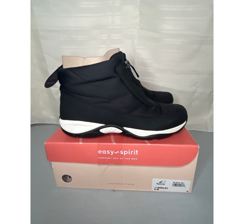 Easy Spirit Edele Cold Weather Bootie Black Size 9 M Water Repellent Orthotic